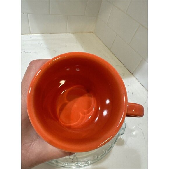 Fiestaware Persimmon Ring Handled Mug Fiesta Tom and Jerry Mug Retired Orange - Picture 10 of 13